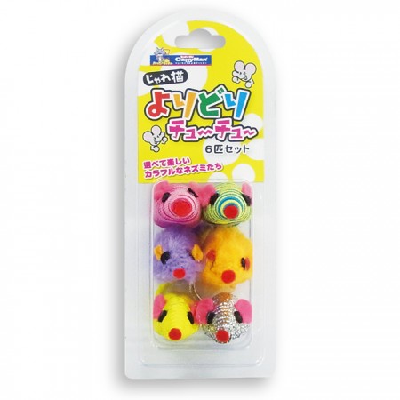 逗貓彩鼠玩具組6入