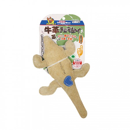 犬用牛革互動潔齒玩具-鱷魚