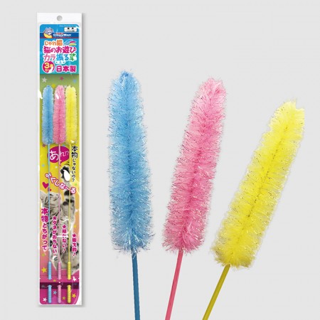 貓用狗尾草華麗色彩逗貓棒 3支裝