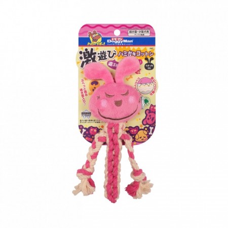 犬用棉繩潔牙玩具SS-粉兔