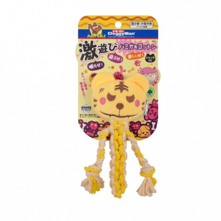 犬用棉繩潔牙玩具SS-黃虎