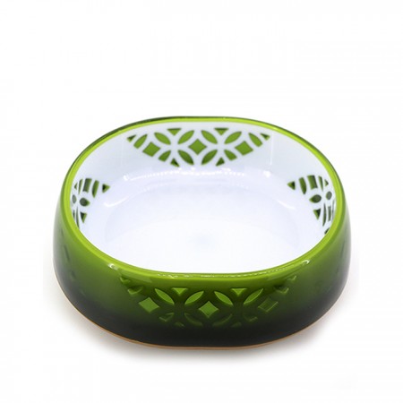 貓用日式禪風碗-抹茶綠