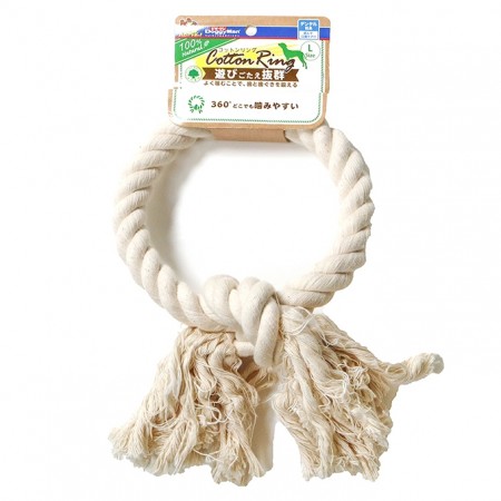 犬用天然潔牙棉圈玩具-L