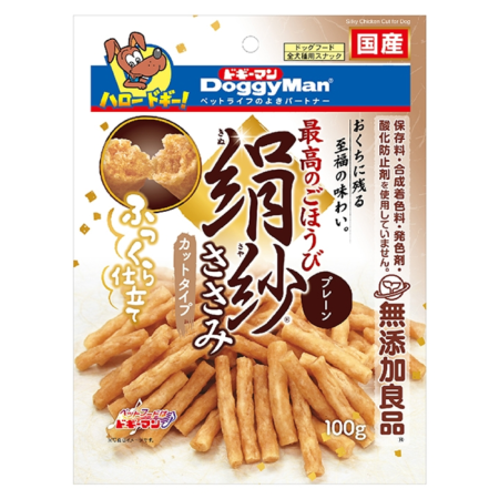 犬用絹紗雞胸肉條短切-原味 100g