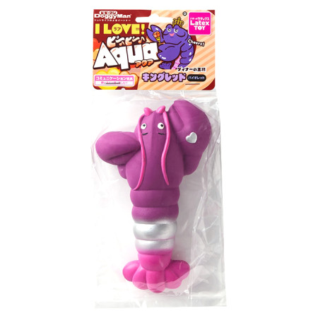 犬用吱吱乳膠玩具-海樂園紫龍蝦