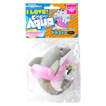 犬用吱吱乳膠玩具-海樂園灰海豚