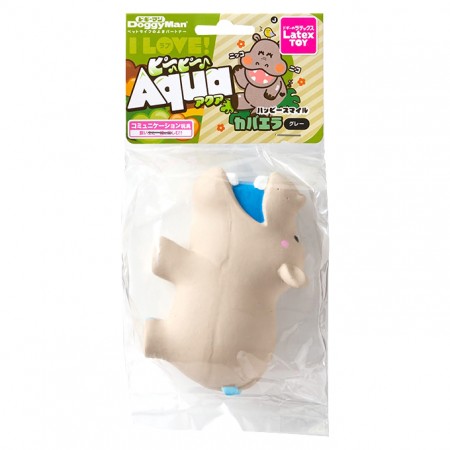 犬用吱吱乳膠玩具-海樂園灰河馬