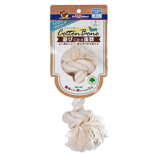 犬用自然素材棉質潔牙拉索玩具-S