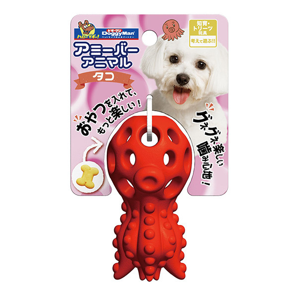 犬用益智球橡膠玩具-章魚