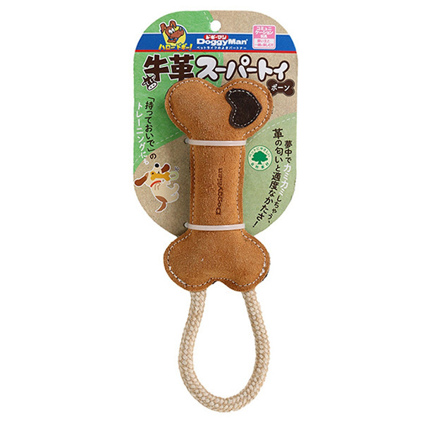 犬用牛革玩具-骨型