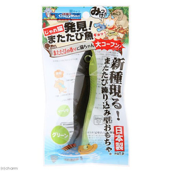 貓用極樂木天蓼魚型玩具-海藻綠