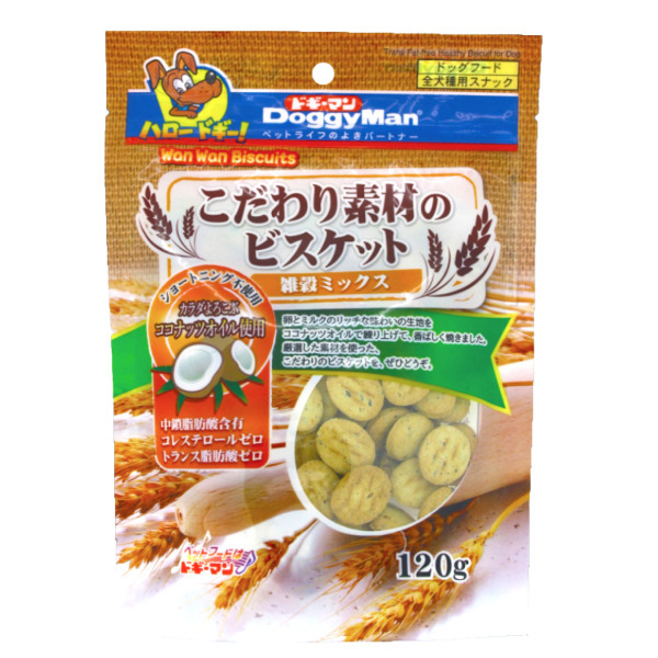 犬用天然椰香穀物添加消臭小餅乾 120g