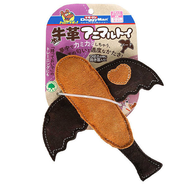 犬用牛革互動潔齒玩具-小鳥