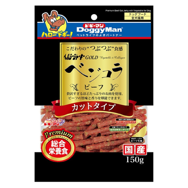 犬用金牌短切野菜牛肉條 150g